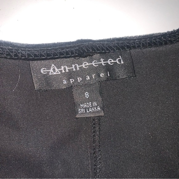 v i n t a g e :: Gorgeous Black Velvet Y2K Midi Dress - Picture 11 of 13